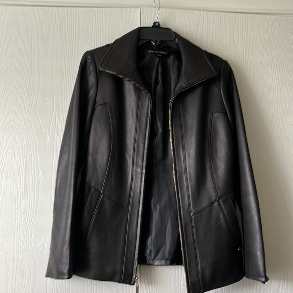 Ellen Tracy Leather Black Jacket - image 1